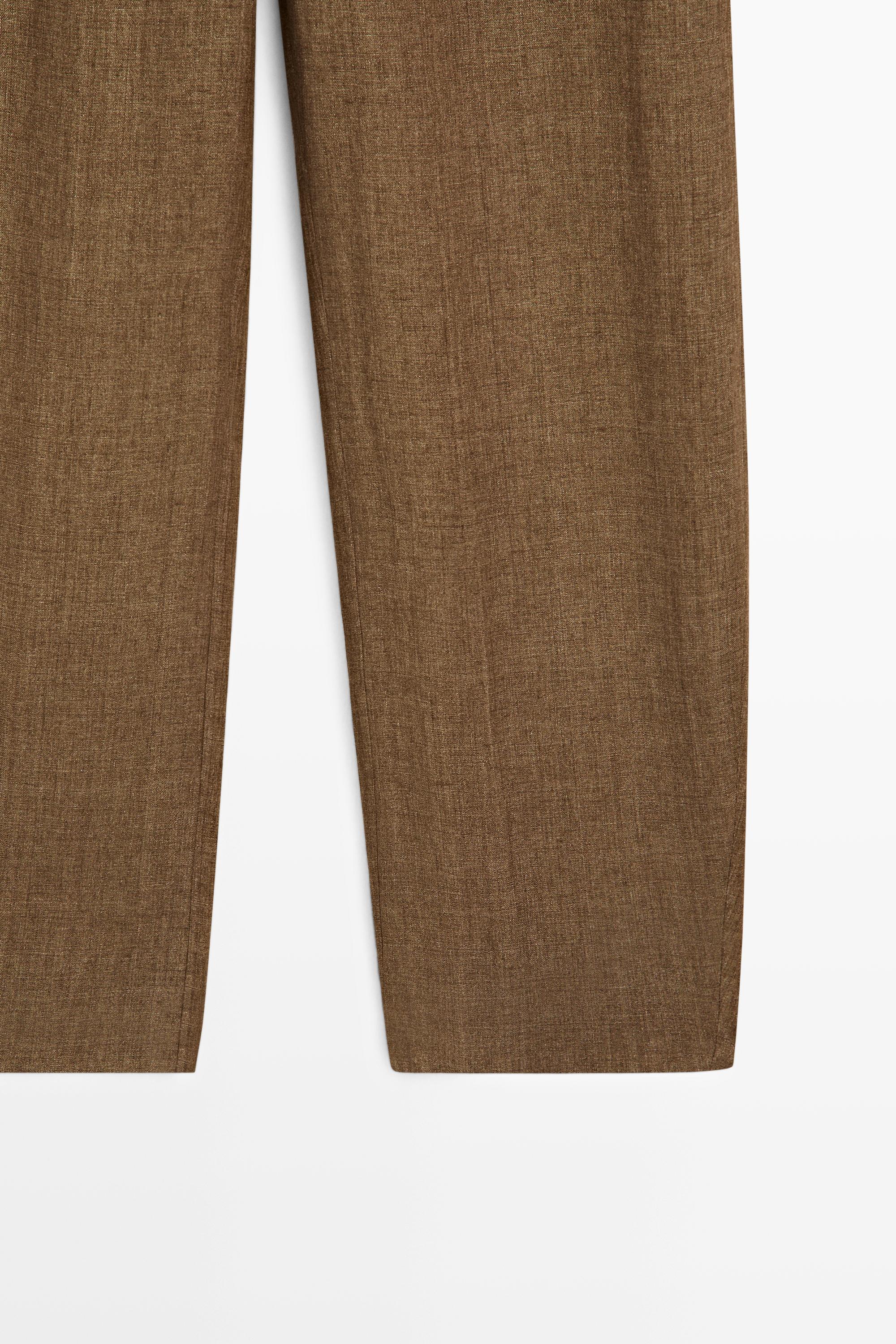 Linen barrel fit pants